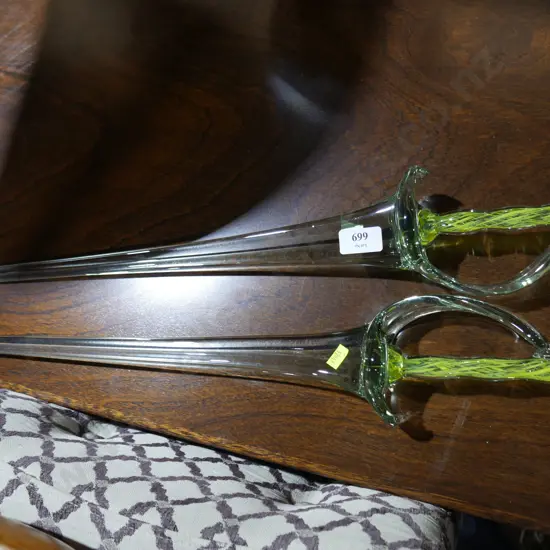 2 glass swords