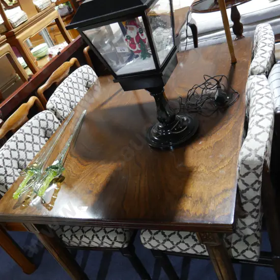 Dining table and four chairs