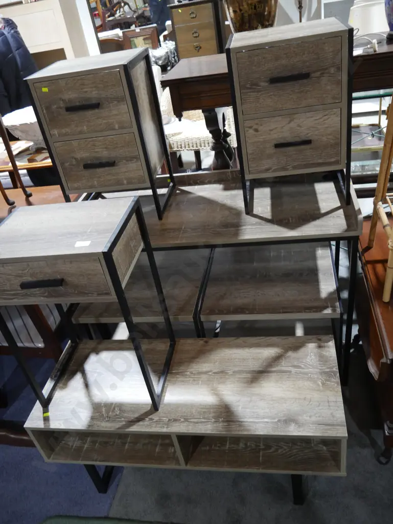 Coffee table side tables desk and drawers Image 1++