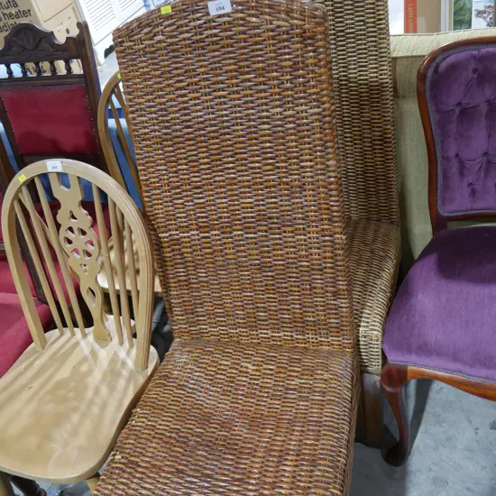 Two cane chairs