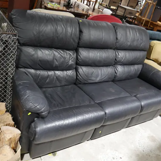 Black 3-seater couch