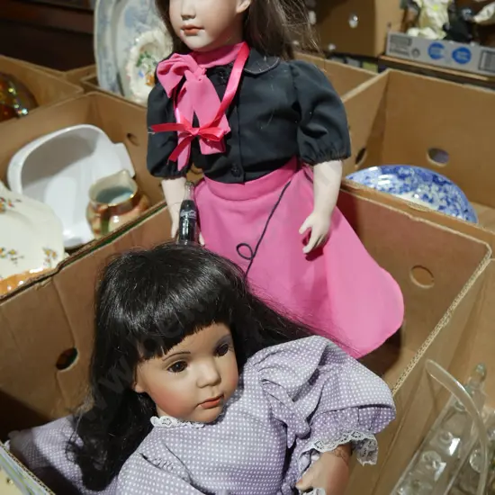 Two porcelain dolls