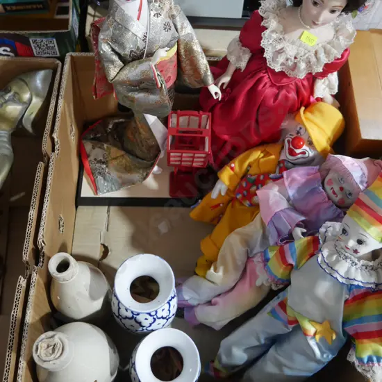 Porcelain dolls etc