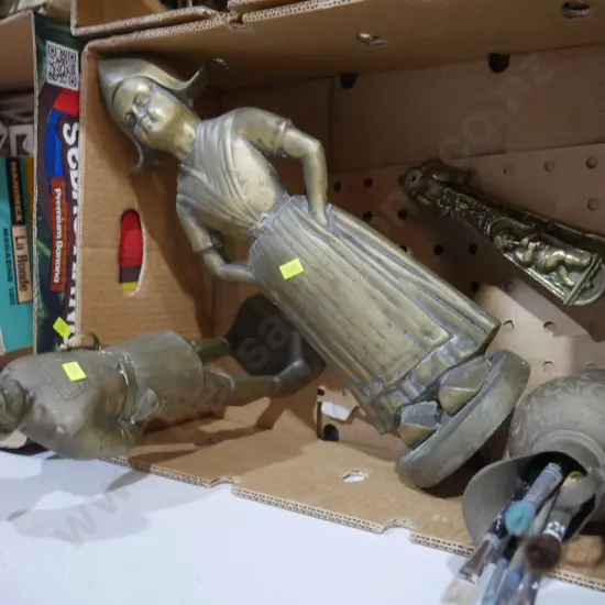 Brass figurines etc