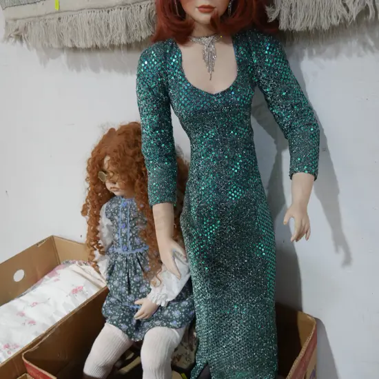 Two porcelain dolls