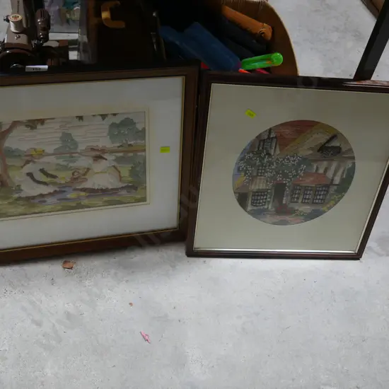 2 needlepoint artworks
