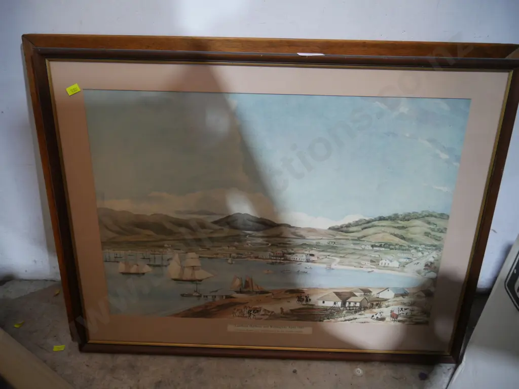 2 artworks and wood frame Image 1++