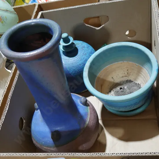 Pottery vase and planters