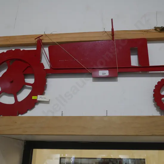 Metal tractor wall art