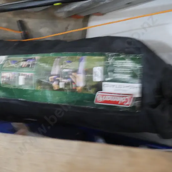 Coleman camping stand and tent