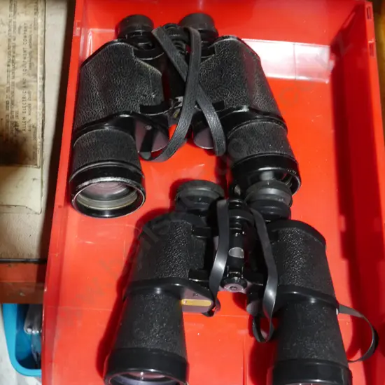 2 pair of binoculars