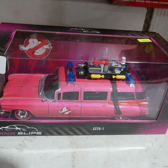 Pink ghost busters ecto-1 diecast model car