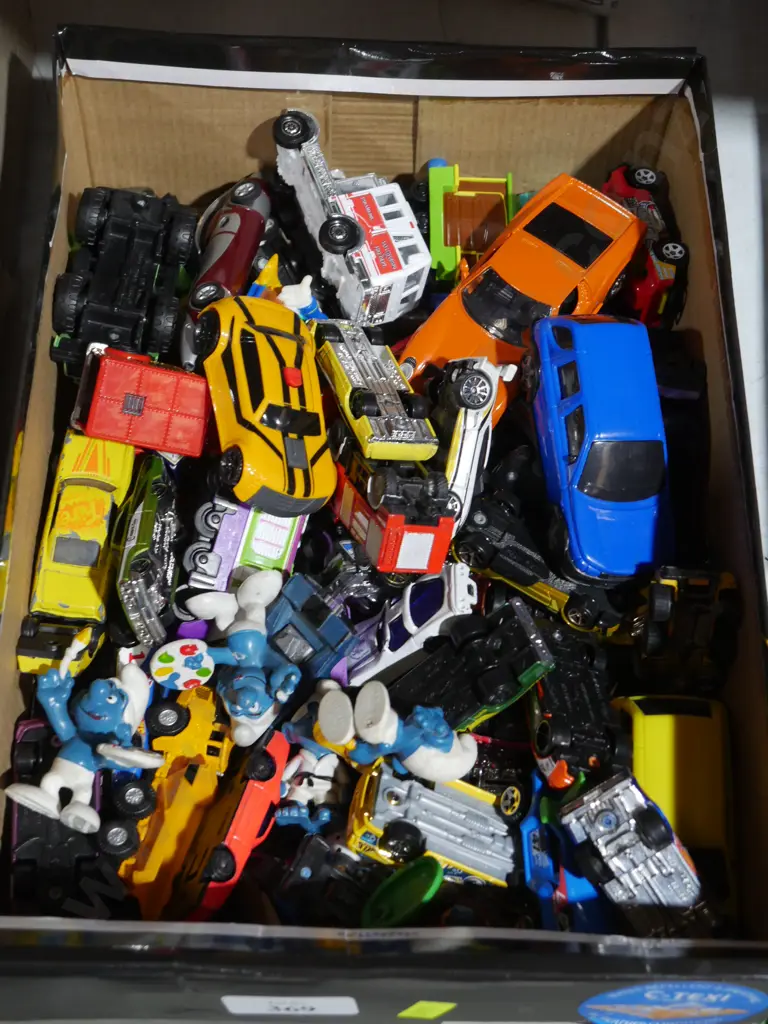 Box of toy cars etc Image 1++