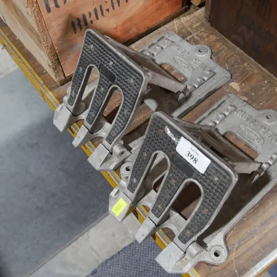 Vintage athletics starting blocks