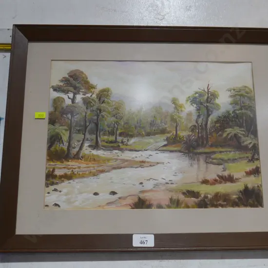 Framed P.J. O'Sullivan Tramping in Marlborough region