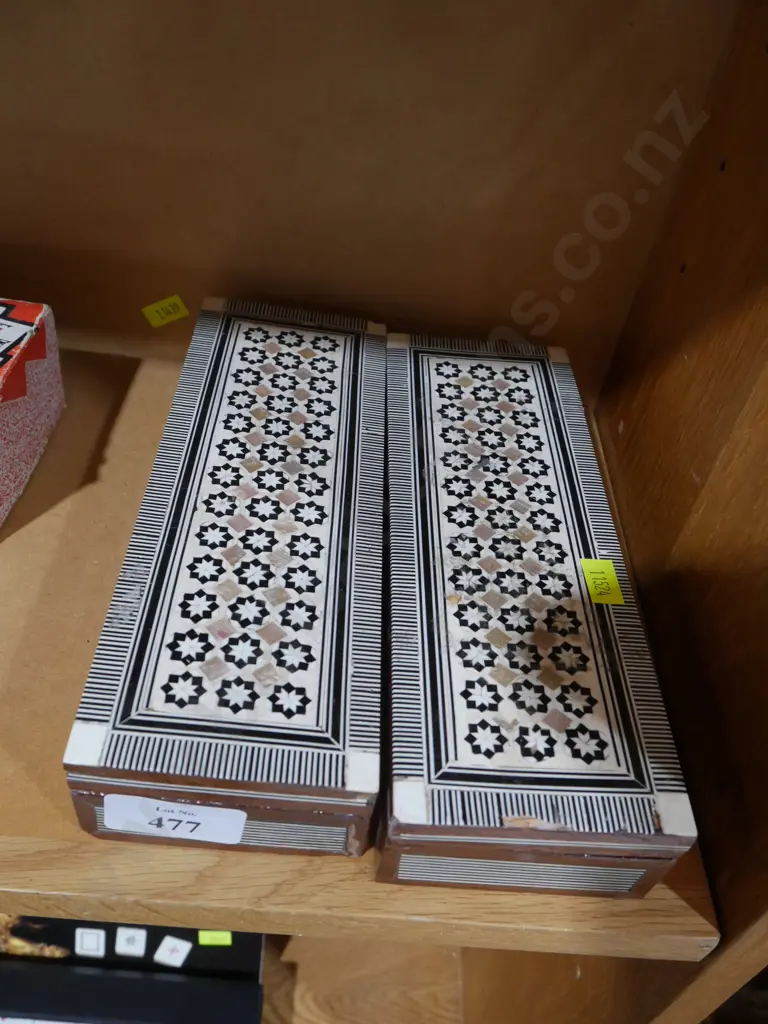 Two inlaid wooden boxes Image 1++