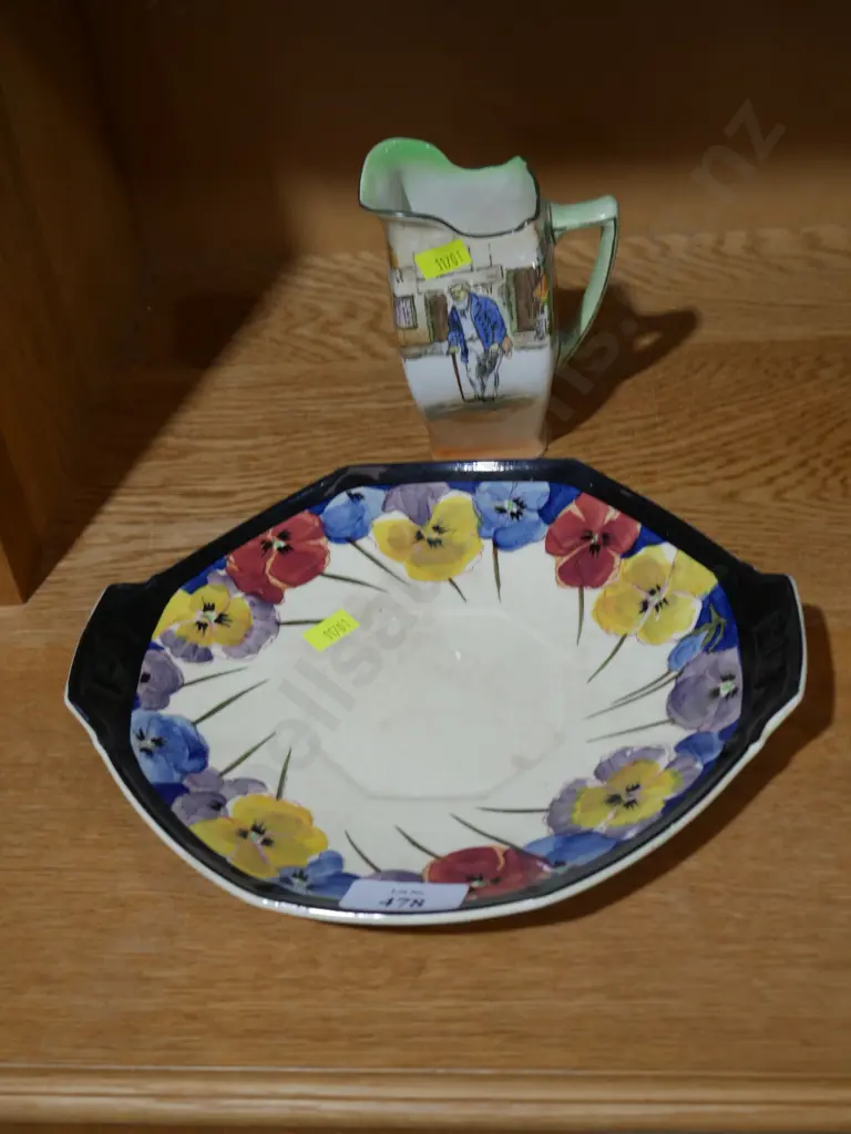 Royal Doulton pansy plate and jug Image 1++