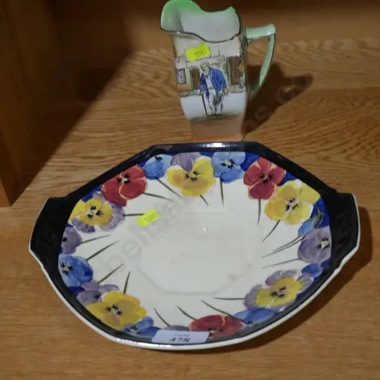 Royal Doulton pansy plate and jug