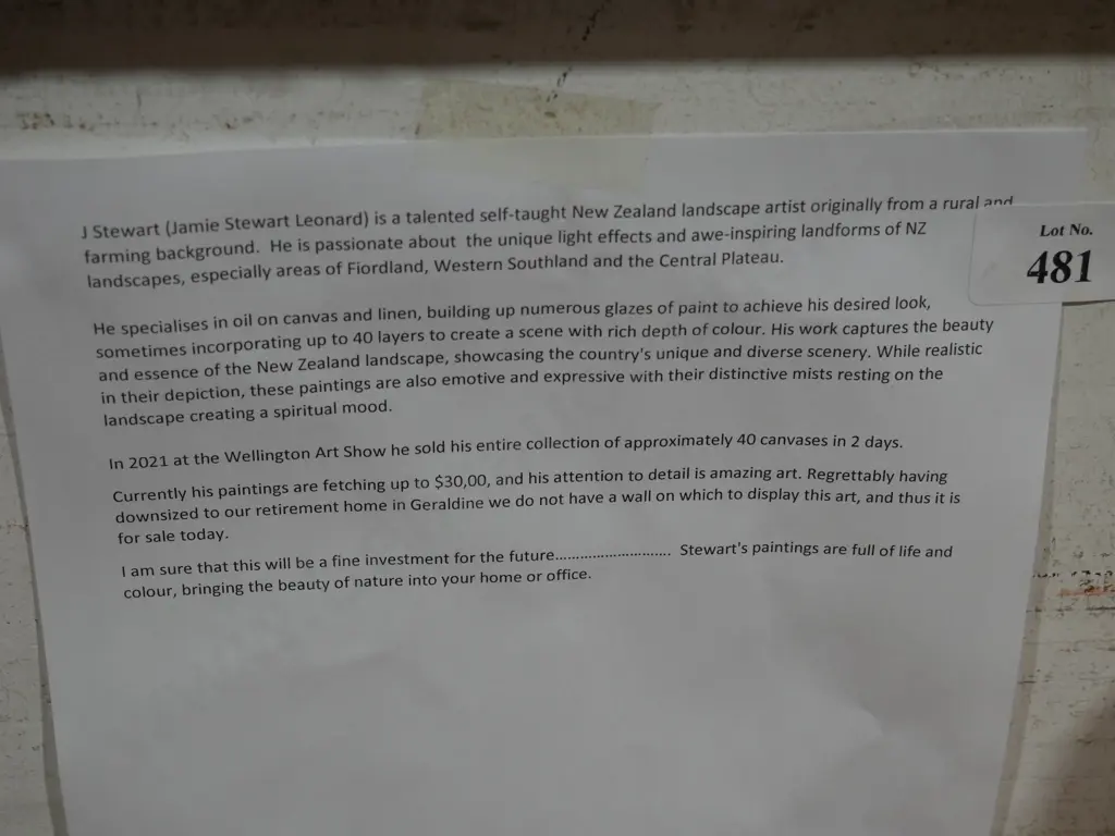 Jamie Stewart Leonard canvas oil painting Image 1++