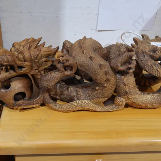 Carved wooden dragon