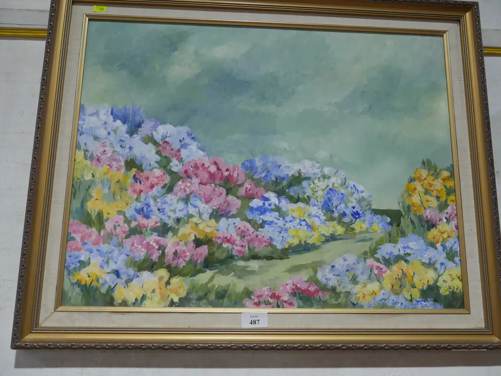 Agnes Koller floral oil painting Image 1++