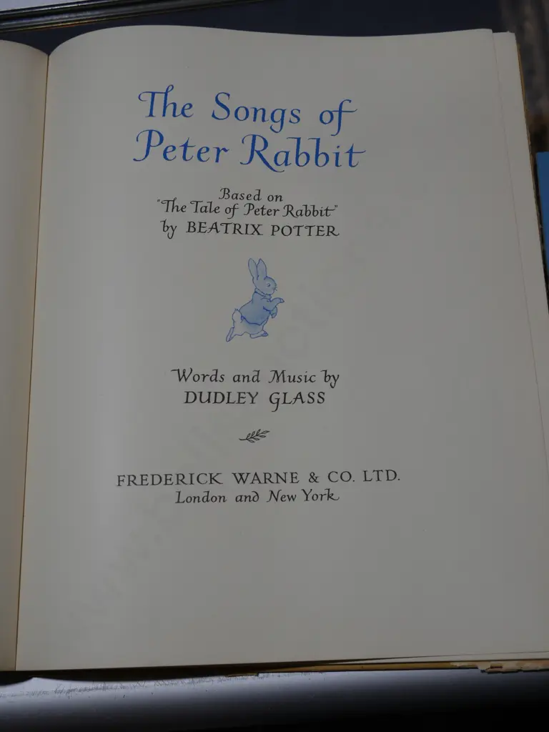 The songs of Peter Rabbit book & Peter Rabbit musical play booklet Image 1++