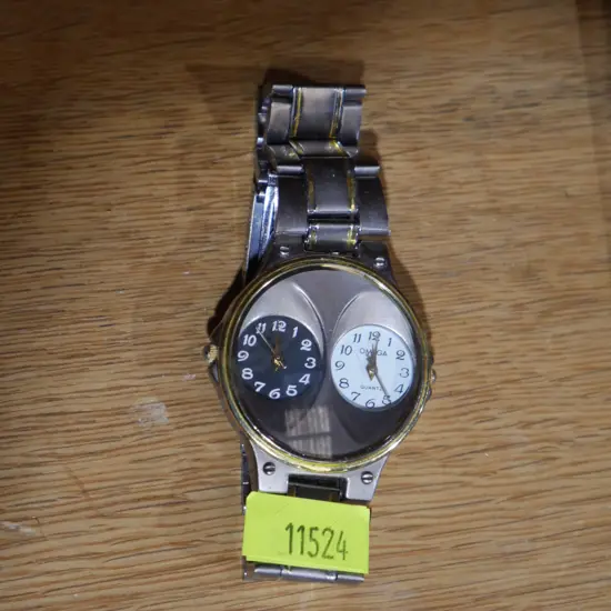 Omega dual dial wrist watch