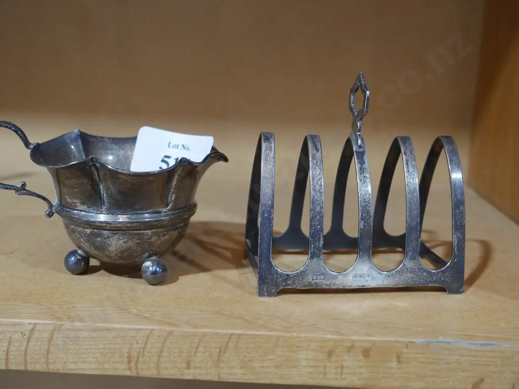 Sterling silver toast rack etc Image 1++