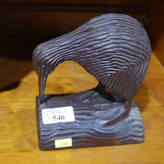 Carved kiwi figurine