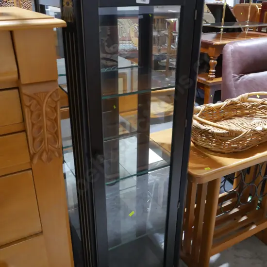 Black display cabinet