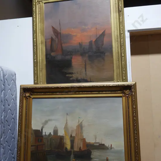 Two framed oil paintings