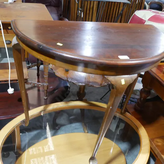 Hallway table half round