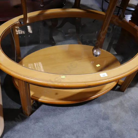 Glass top coffee table