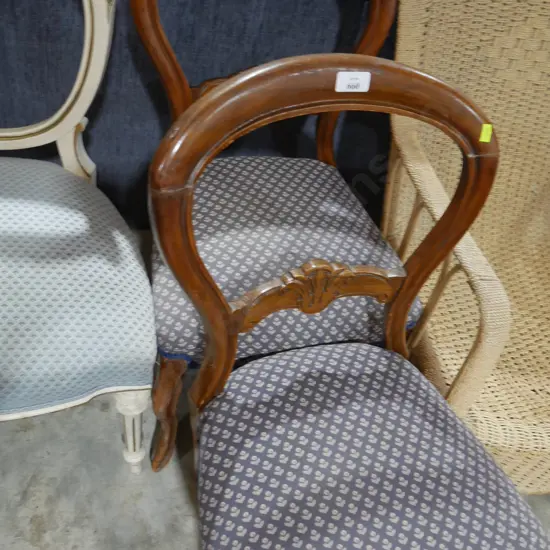 2 kidney back dining chairs