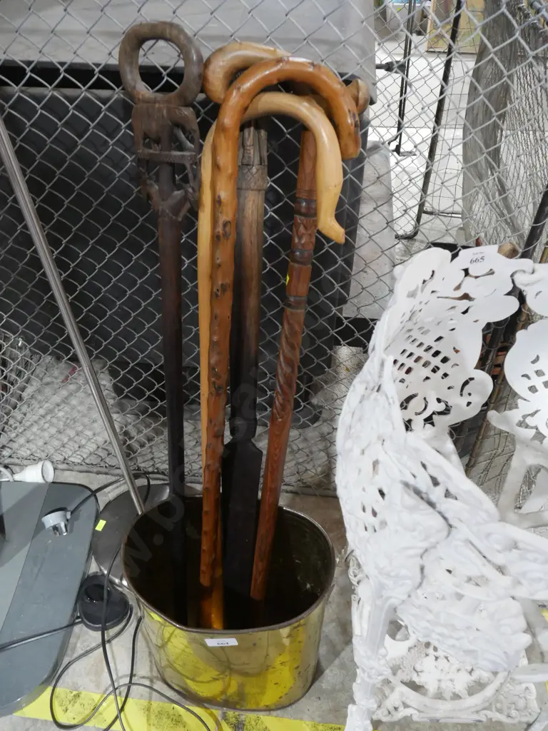 Brass walking stick stand, walking sticks Image 1++