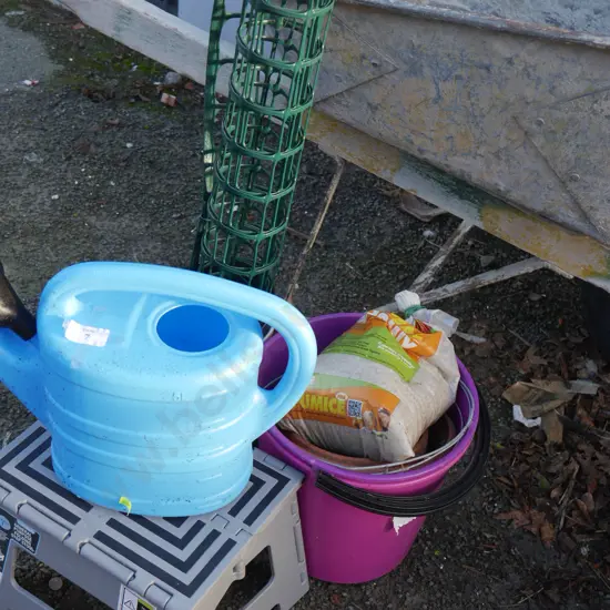 Plant pots, watering can etc
