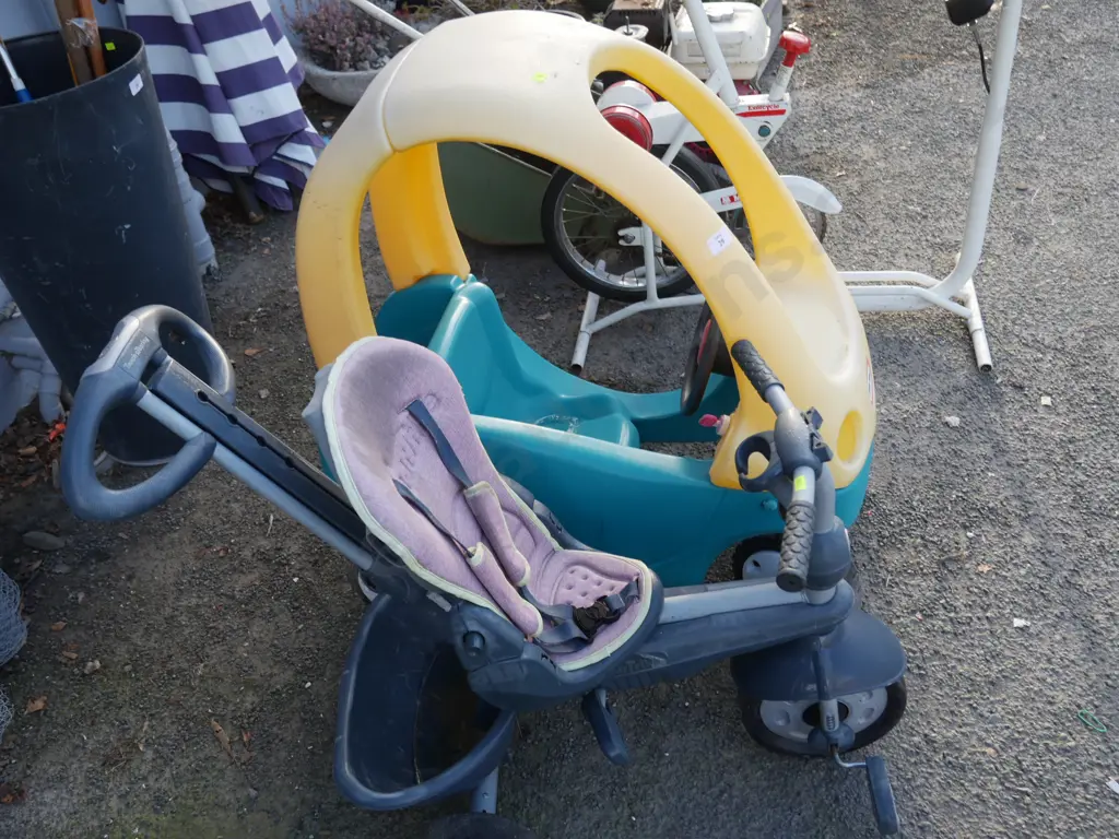 Little tikes car and push along trike Image 1++
