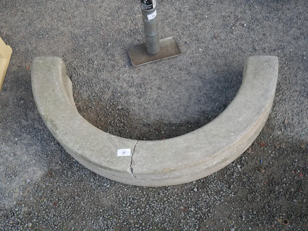 2 concrete half round tree surrounds - A/F Image 1++