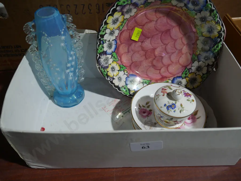 Maling plate, art glass vase etc Image 1++
