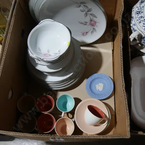 Noritake dinnerware, Poole cups and saucers