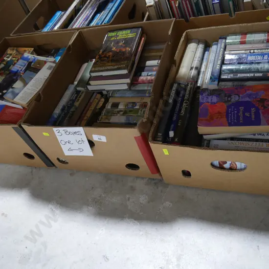 3 boxes of books
