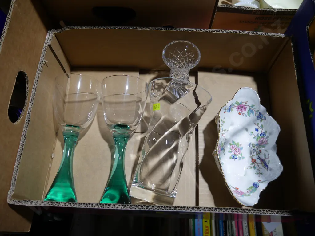 Aynsley bowl, glass vase etc Image 1++