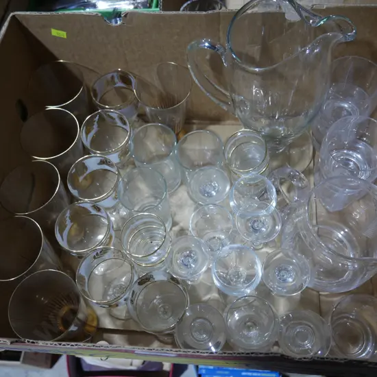 Box of glassware