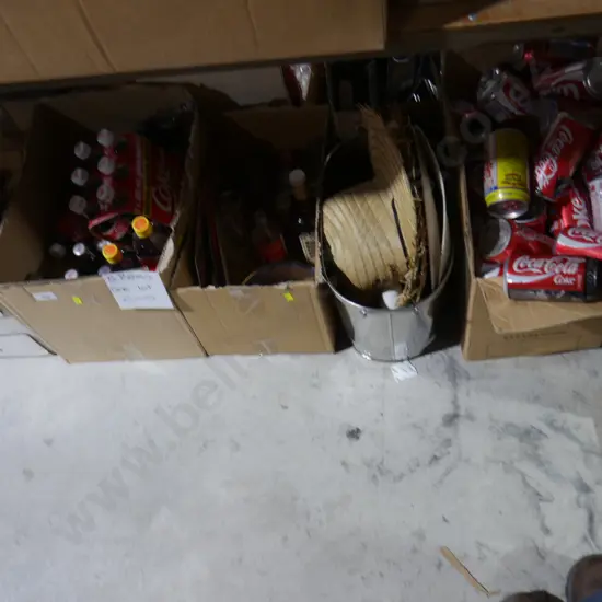 Five boxes of Coca-Cola memorabilia etc