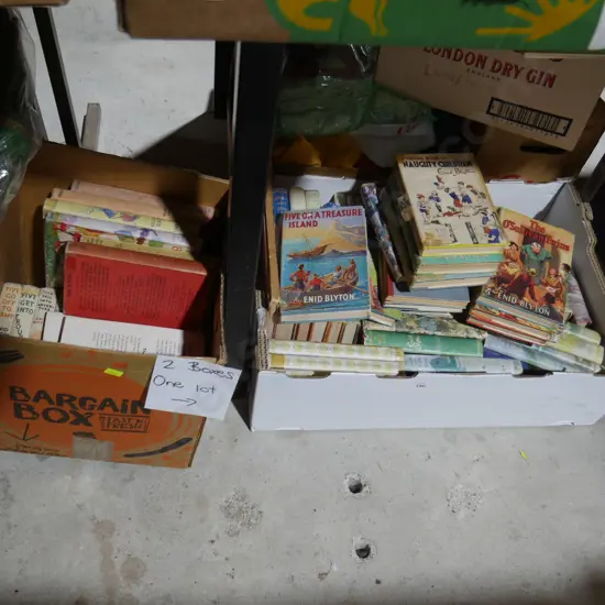 Two boxes of Enid Blyton books