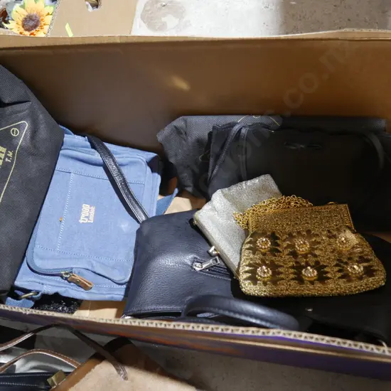 Assorted handbags
