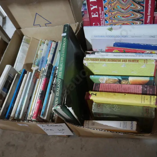 Two boxes of books