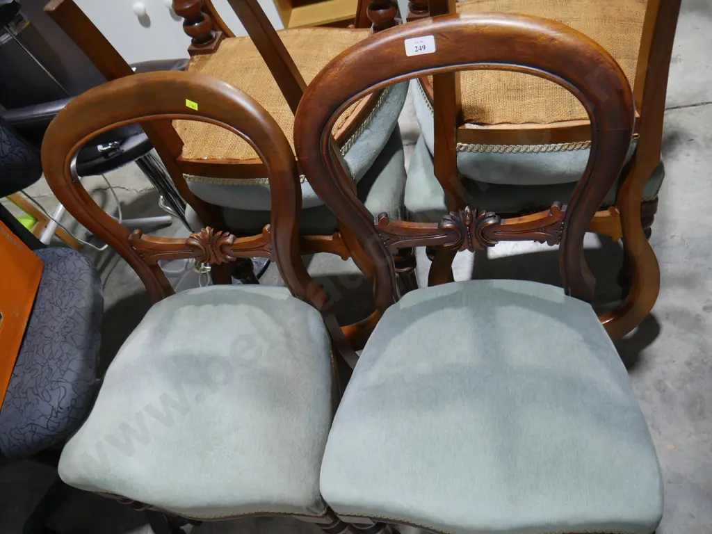 Set of 6 balloon back dining chairs Image 1++