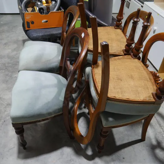 Set of 6 balloon back dining chairs