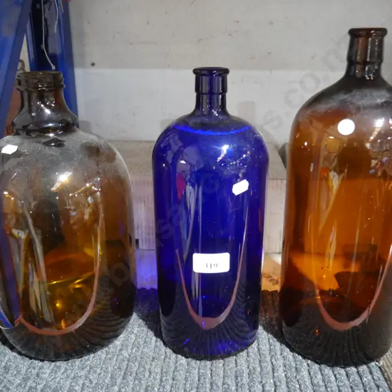 Three glass bottles